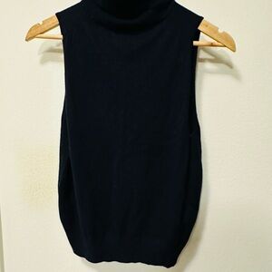 Mango Black Sleeveless Turtleneck Sweater
